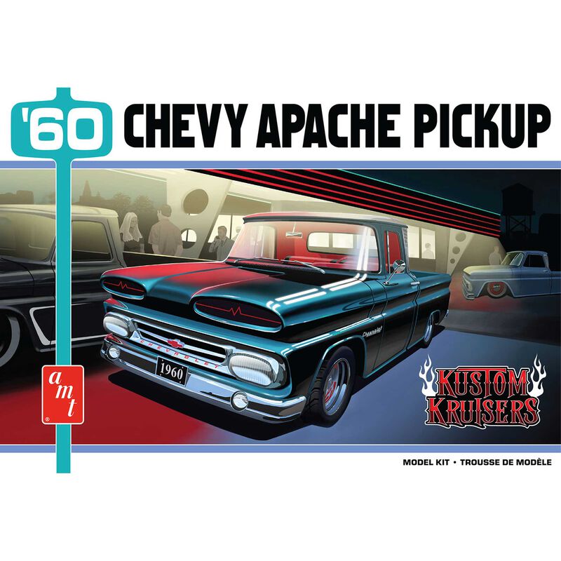 AMT 1/25 1960 Chevy Apache Pickup Street Machine Model Kit-AMT-ModelCars.com