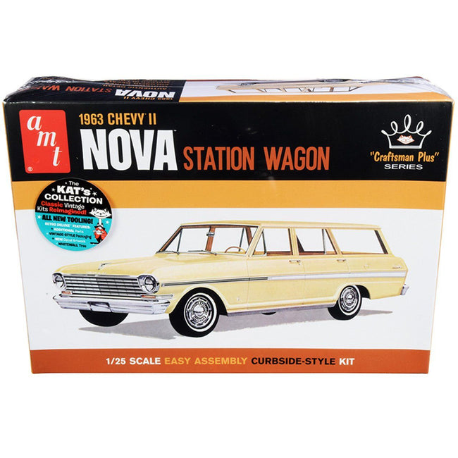 AMT 1/25 1963 Chevy II Nova Station Wagon Craftsman Plus Series - AMT - ModelCars.com