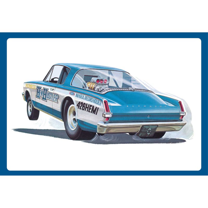 AMT 1/25 1966 Plymouth Barracuda Funny Car "Hemi Hustler" Model Kit-AMT-ModelCars.com