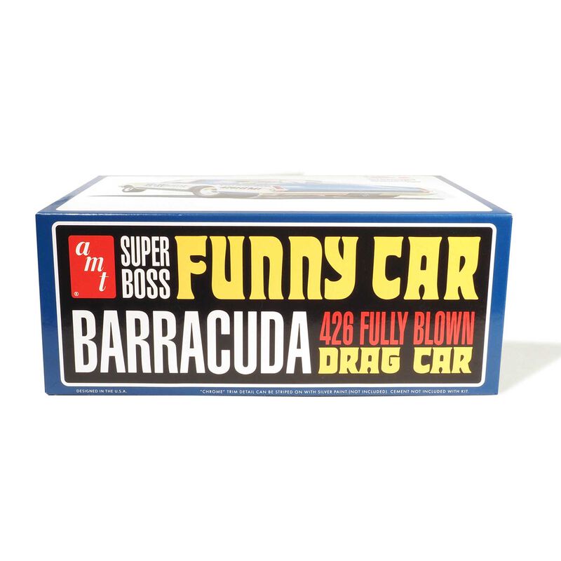 AMT 1/25 1966 Plymouth Barracuda Funny Car "Hemi Hustler" Model Kit-AMT-ModelCars.com
