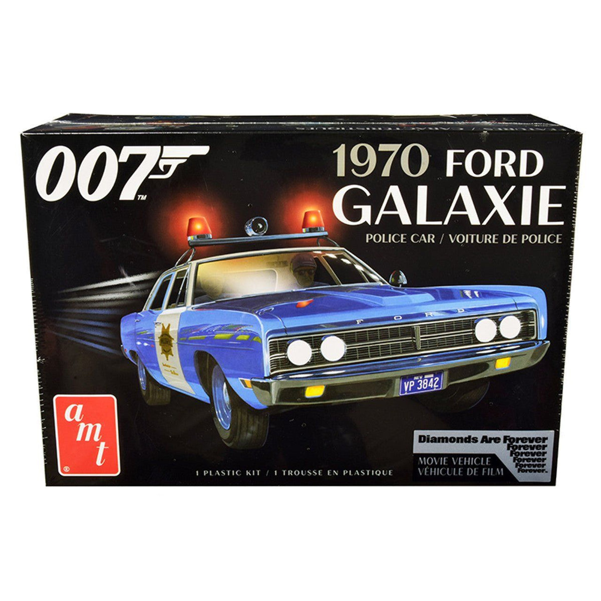 AMT 1/25 1970 Ford Galaxie Police Car 007 James Bond-AMT-ModelCars.com