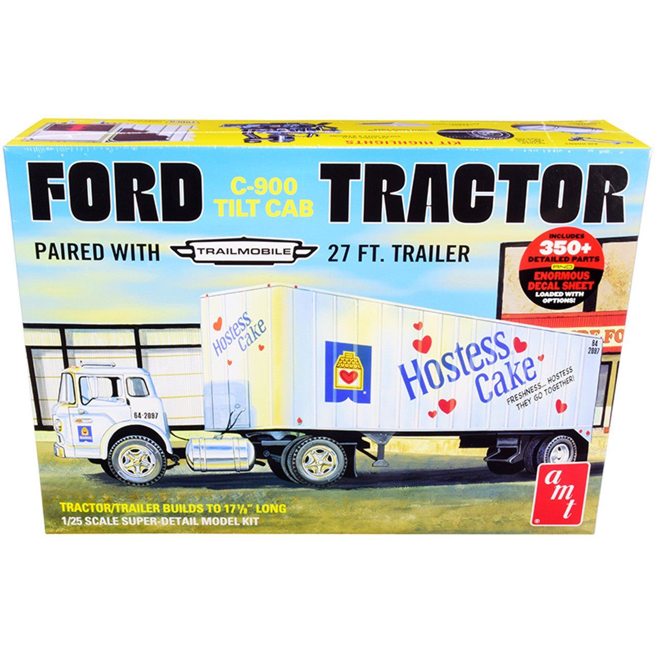 AMT 1/25 Ford C900 Hostess Truck with Trailer - AMT - ModelCars.com