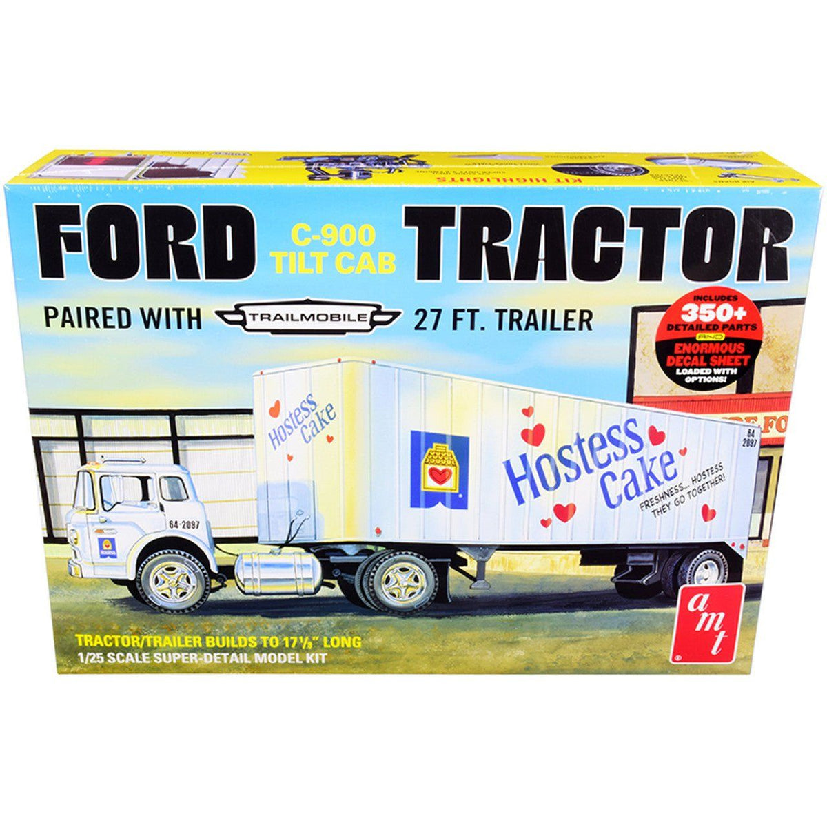 AMT 1/25 Ford C900 Hostess Truck with Trailer-AMT-ModelCars.com