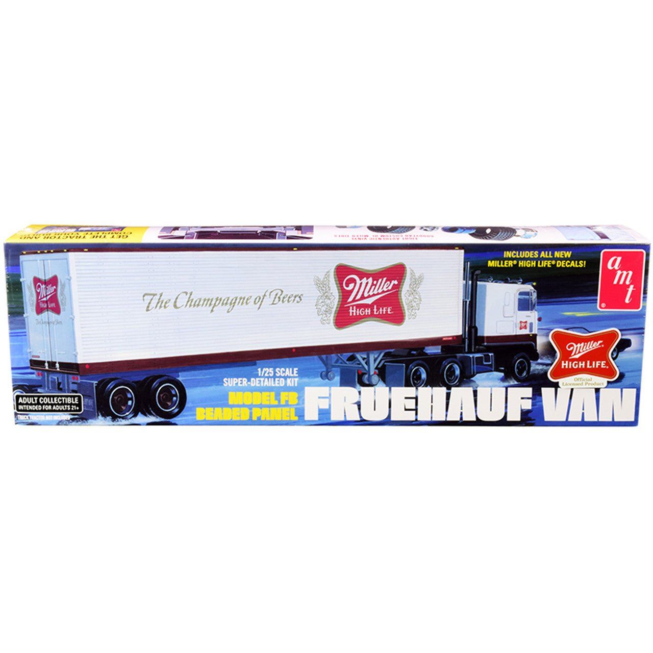 AMT 1/25 Fruehauf 40' Semi Trailer (Miller Beer) - AMT - ModelCars.com