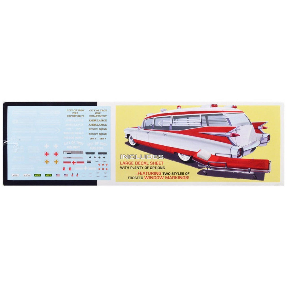 AMT 1395 1/25 1959 Cadillac Ambulance with Gurney-AMT-ModelCars.com