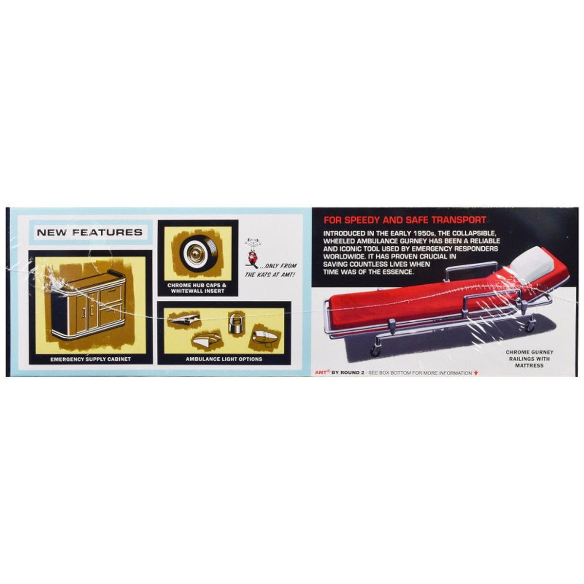 AMT 1395 1/25 1959 Cadillac Ambulance with Gurney-AMT-ModelCars.com