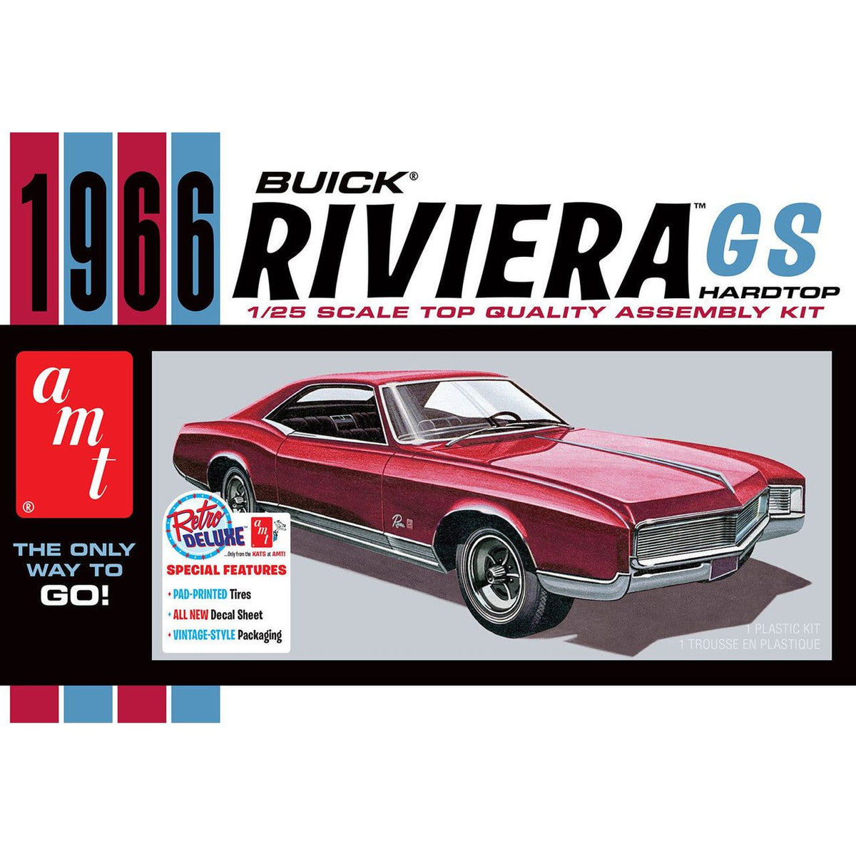 AMT 1439 1966 Buick Riviera GS Skill 2-AMT-ModelCars.com