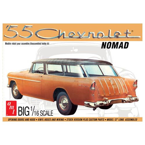 AMT 1955 Chevrolet Nomad Molded in White 1/16 Model Kit (Level 3) - AMT - ModelCars.com