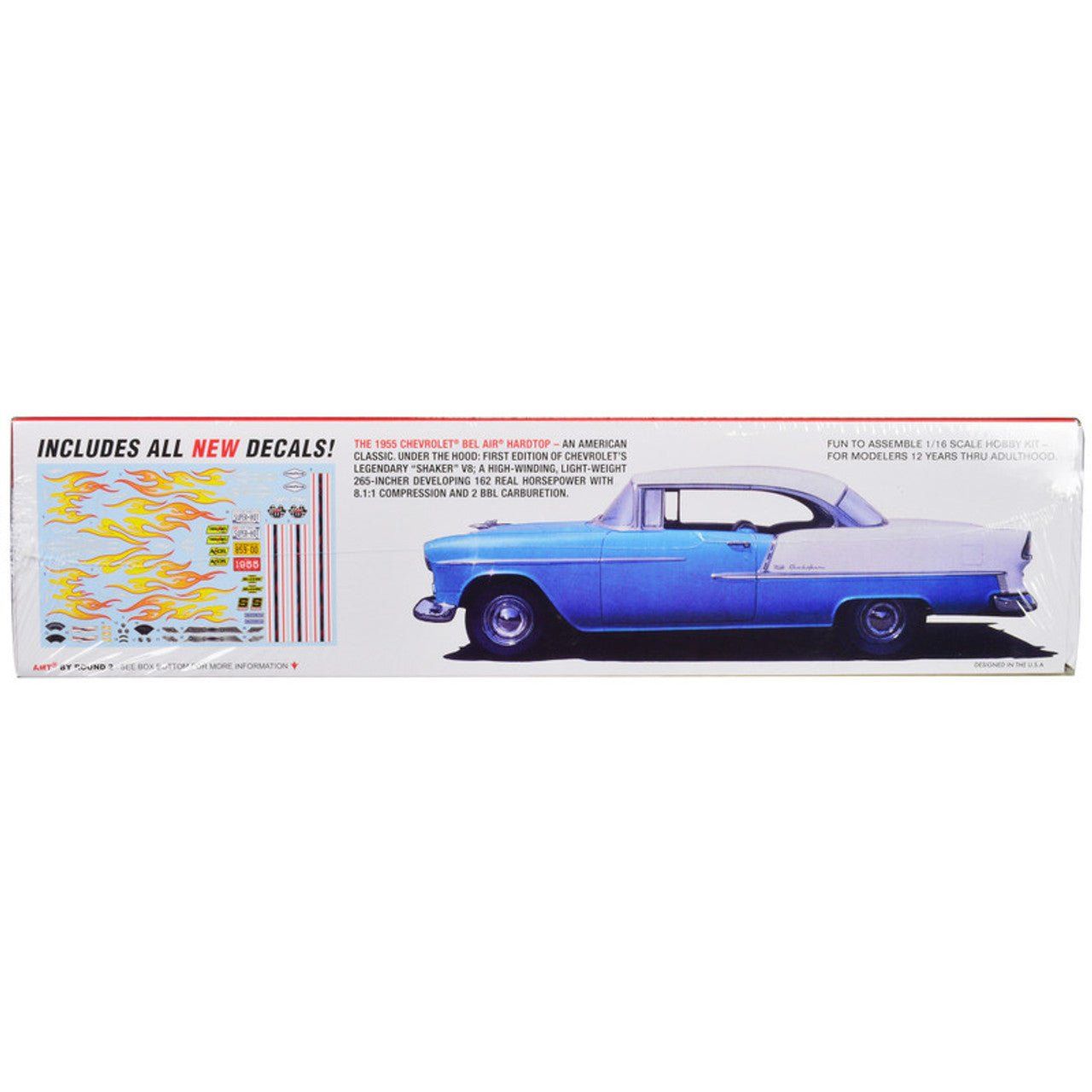 AMT 1955 Chevy Bel Air Hardtop 1:16 Scale Model Kit - AMT - ModelCars.com