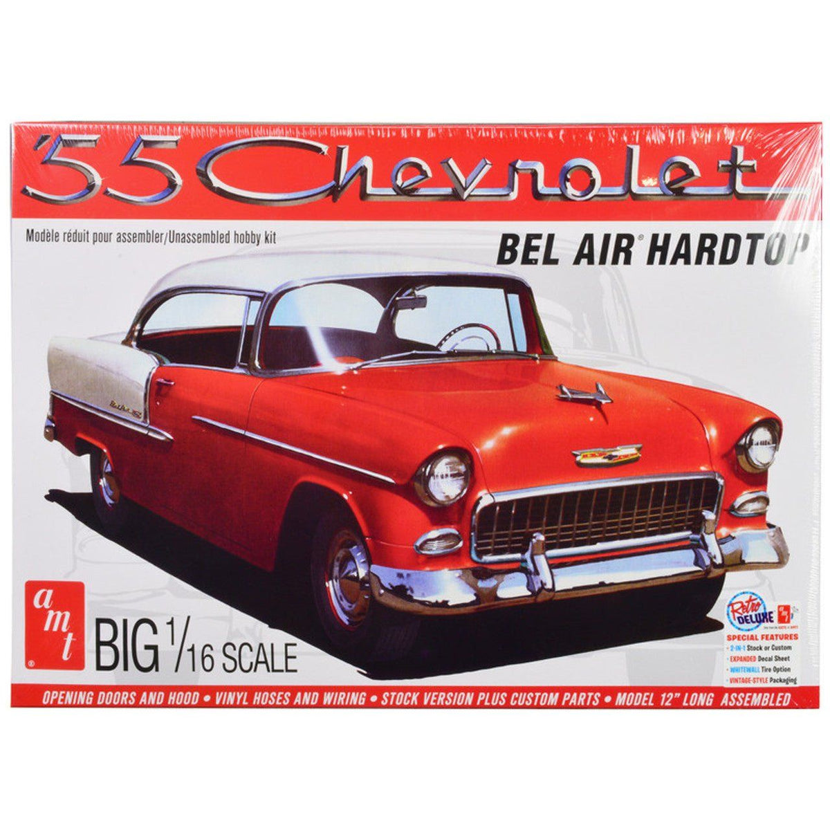 AMT 1955 Chevy Bel Air Hardtop 1:16 Scale Model Kit-AMT-ModelCars.com