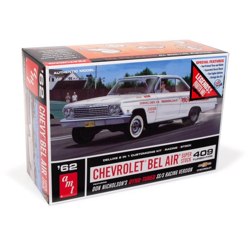 AMT 1962 Chevy Bel Air Super Stock Don Nicholson 1/25 Scale Model Kit - AMT - ModelCars.com