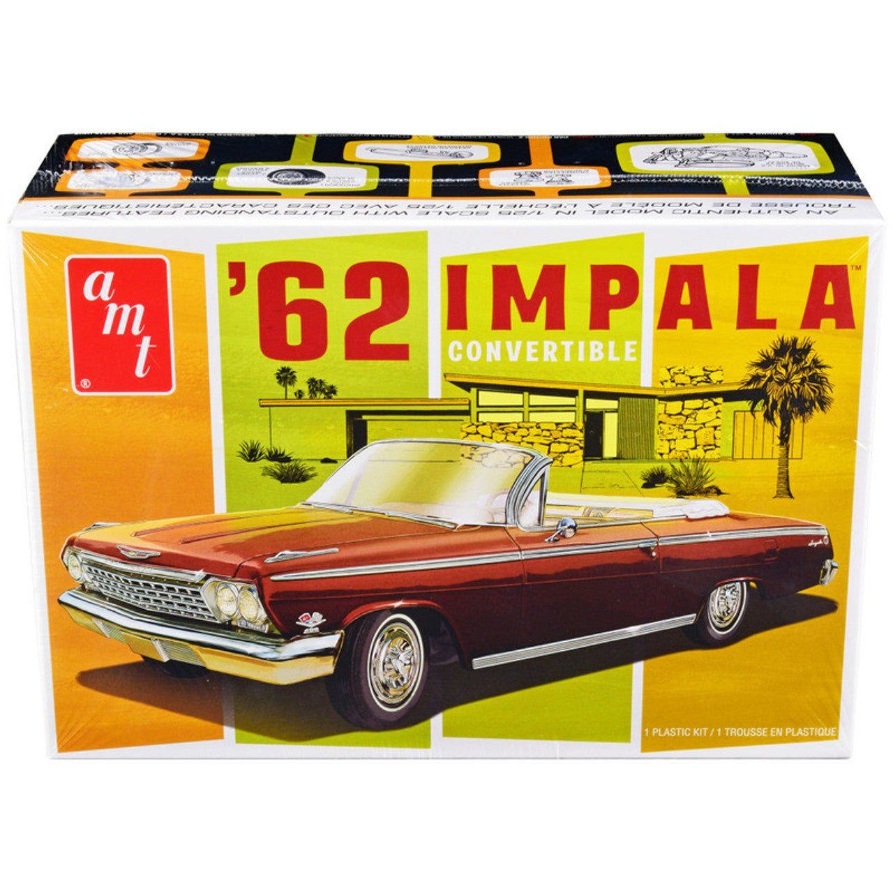 AMT 1962 Chevy Impala Convertible 1/25 Scale Model Kit - AMT - ModelCars.com
