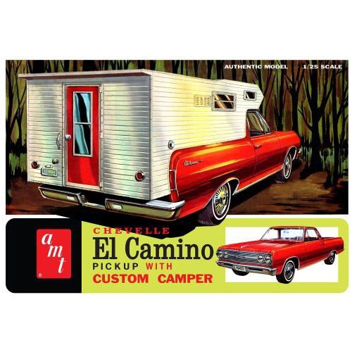 AMT 1965 CHEVY EL CAMINO W/CAMPER 1/25 SCALE MODEL KIT - AMT - ModelCars.com