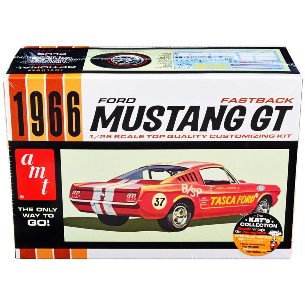 AMT 1966 Ford Mustang Fastback 2+2 1/25 Scale Model Kit - AMT - ModelCars.com