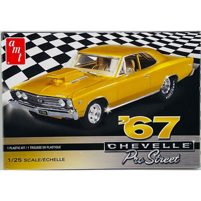 AMT 1967 CHEVY CHEVELLE PRO STREET GOLD PLASTIC MODEL KIT AMT AMT876M/12 SCALE 1/25 - AMT - ModelCars.com