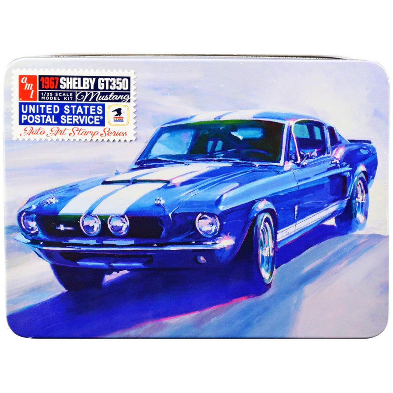 AMT 1967 SHELBY GT350 USPS STAMP SERIES (TIN) 1/25 SCALE MODEL KIT - AMT - ModelCars.com