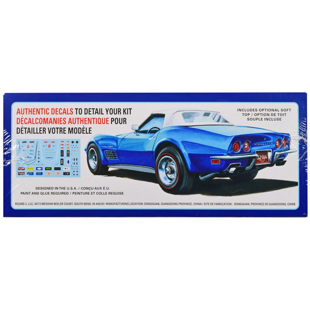 AMT 1972 Chevy Corvette Roadster 1/25 Scale Model Kit - AMT - ModelCars.com