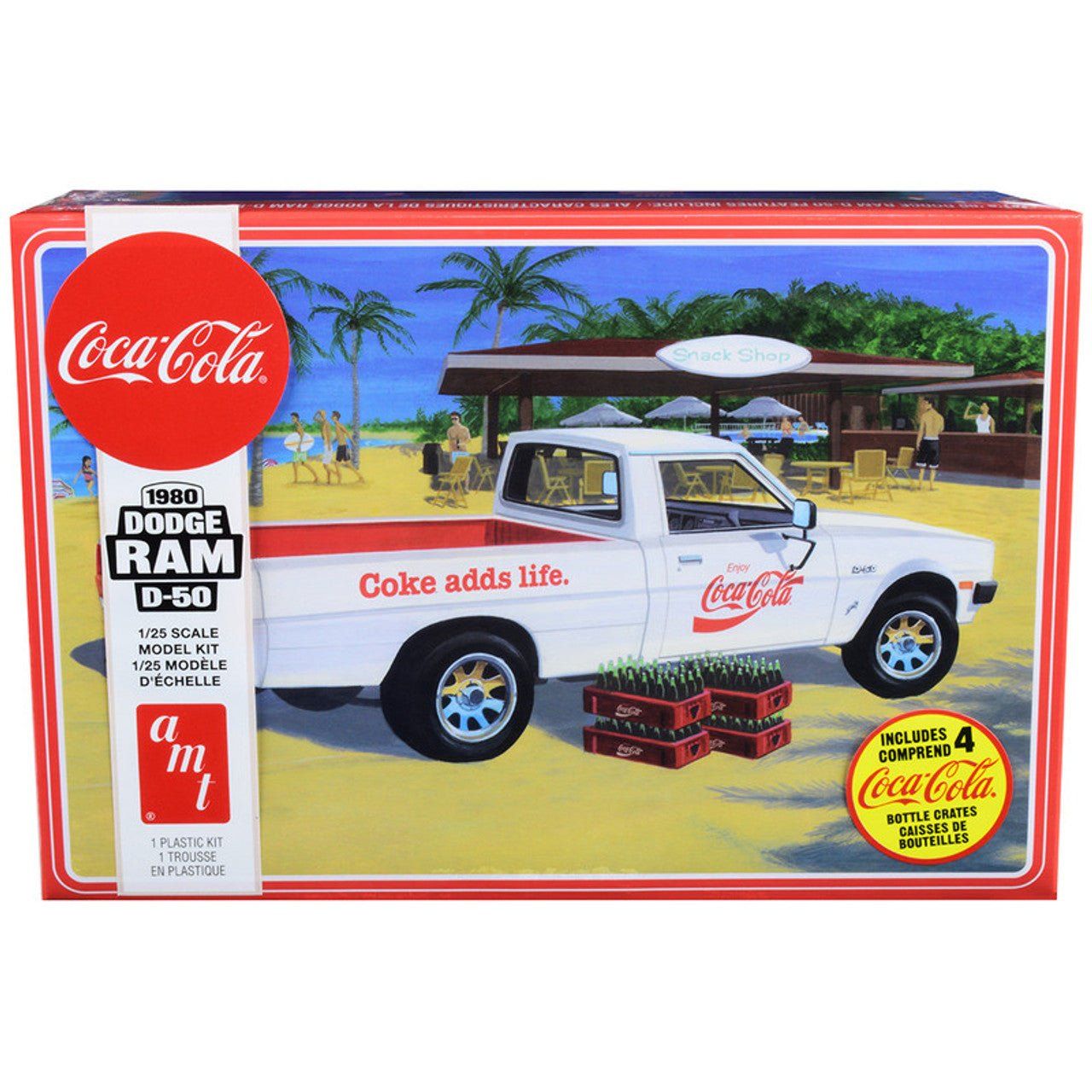 AMT 1980 Dodge Ram D - 50 Pickup Coke 1/25 Scale Model Kit - AMT - ModelCars.com