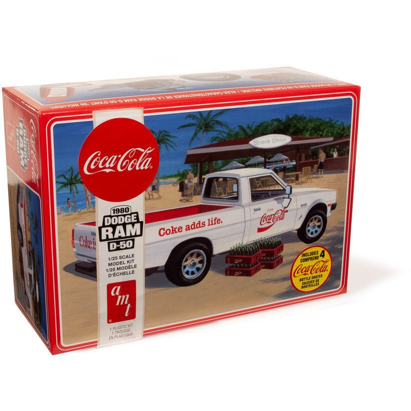 AMT 1980 Dodge Ram D - 50 Pickup Coke 1/25 Scale Model Kit - AMT - ModelCars.com