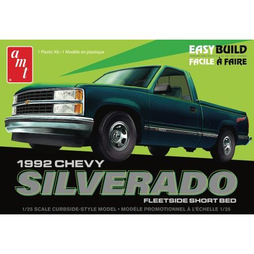 AMT 1992 CHEVROLET SILVERADO SHORTBED FLEETSIDE PICKUP EASY BUILD 1/25 SCALE MODEL KIT - AMT - ModelCars.com