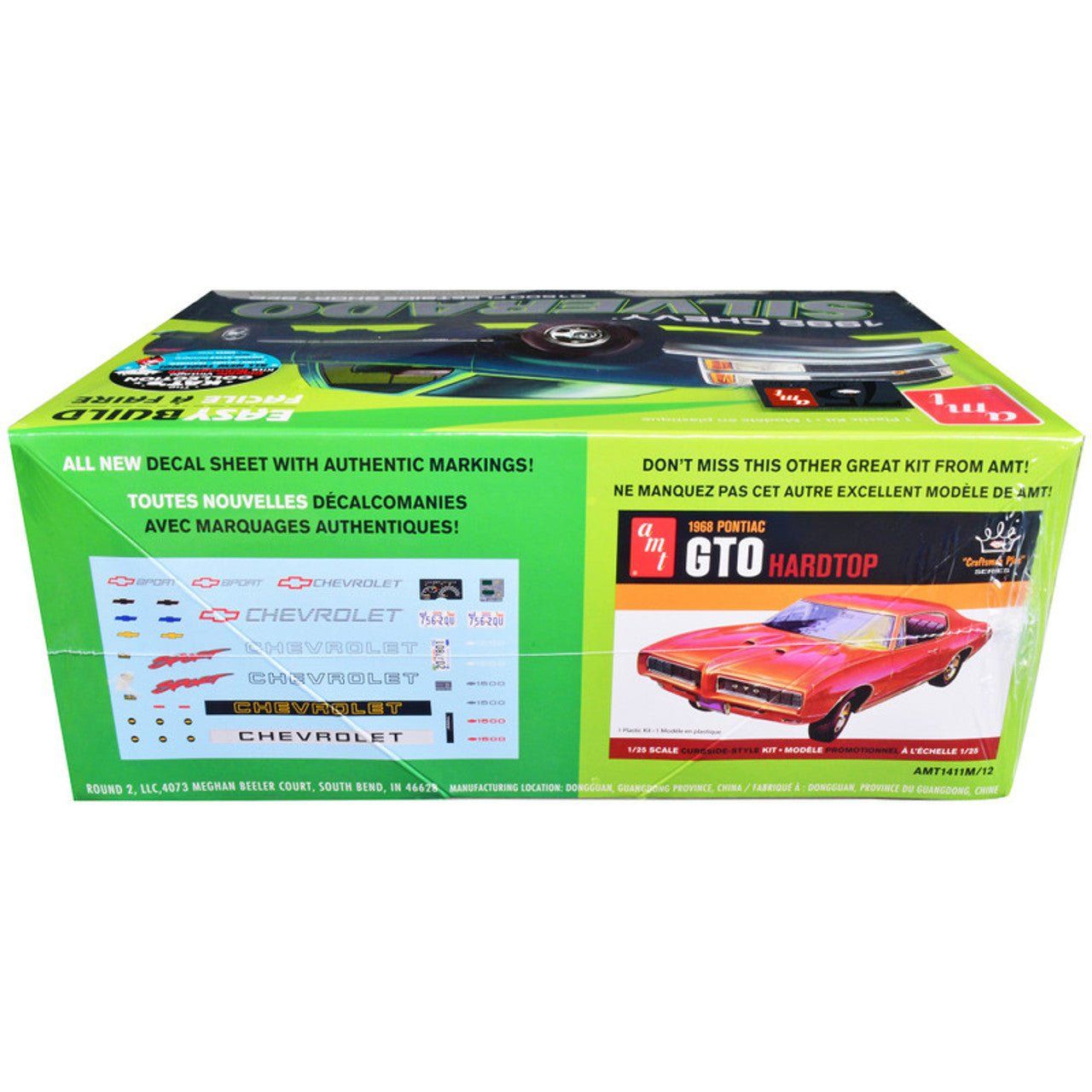 AMT 1992 CHEVROLET SILVERADO SHORTBED FLEETSIDE PICKUP EASY BUILD 1/25 SCALE MODEL KIT - AMT - ModelCars.com