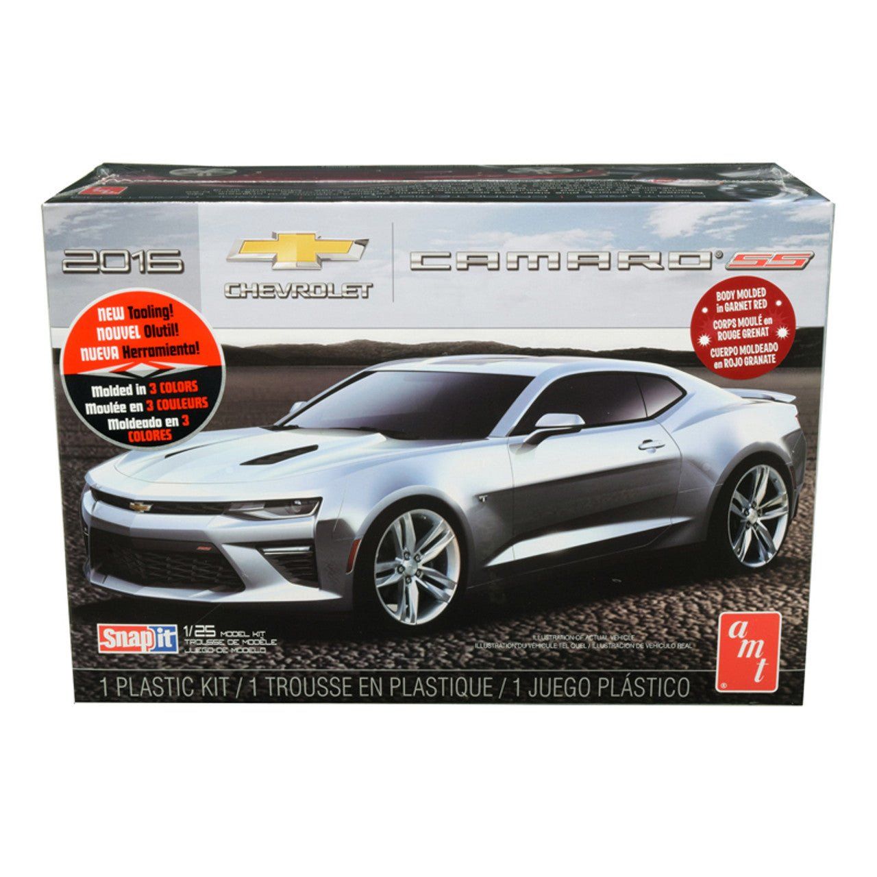 AMT 2016 Chevy Camaro SS (Garnet Red) 1/25 Scale Snap Kit - AMT - ModelCars.com