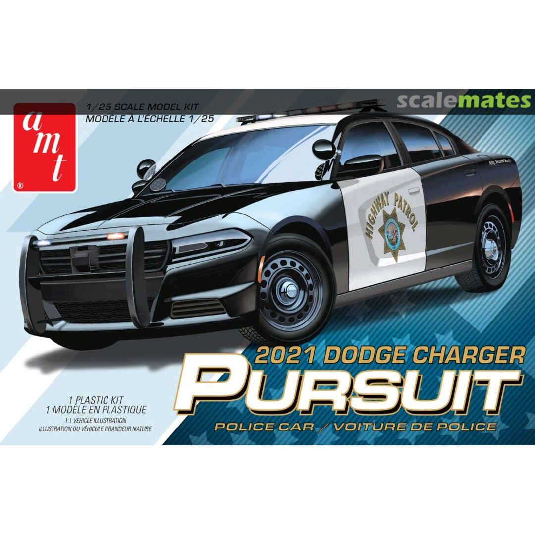 AMT 2021 Dodge Charger Pursuit Police Car 1/25 1324 Plastic Model Kit - AMT - ModelCars.com