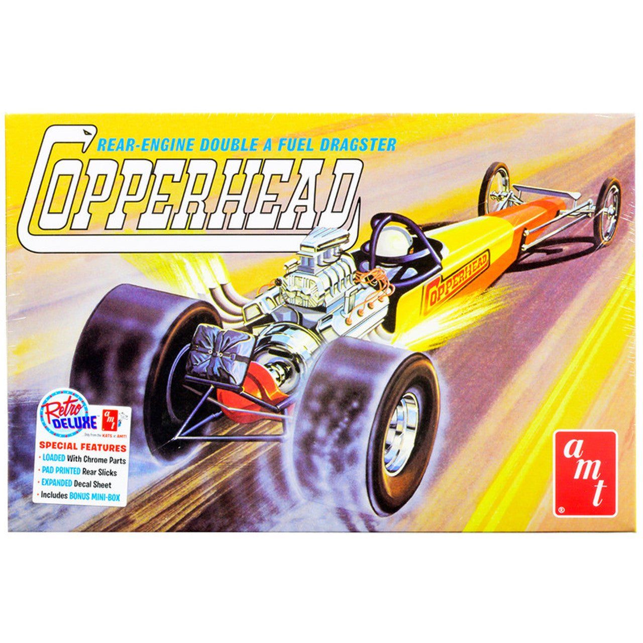 Amt Model Car Rear Engine AMT Copperhead Rear-Engine Dragster 1/25 Scale Model Kit