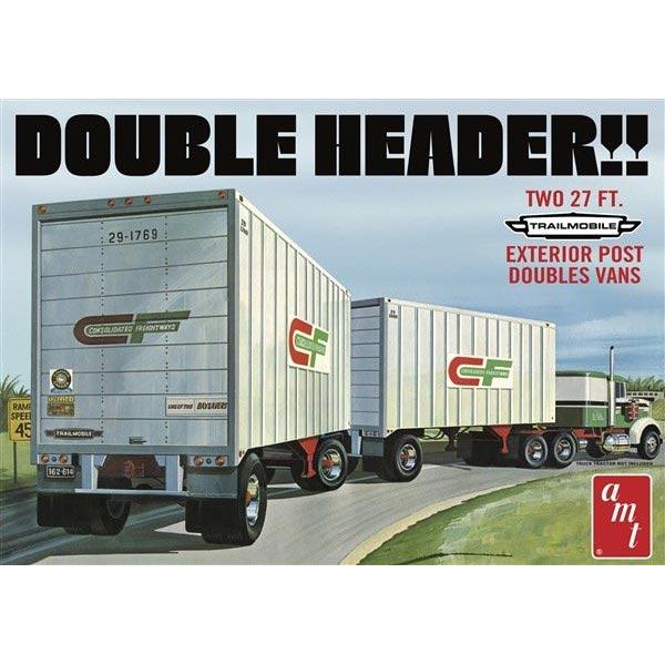 AMT "Double Header" Tandem Van Trailers 1/25 Scale - AMT - ModelCars.com