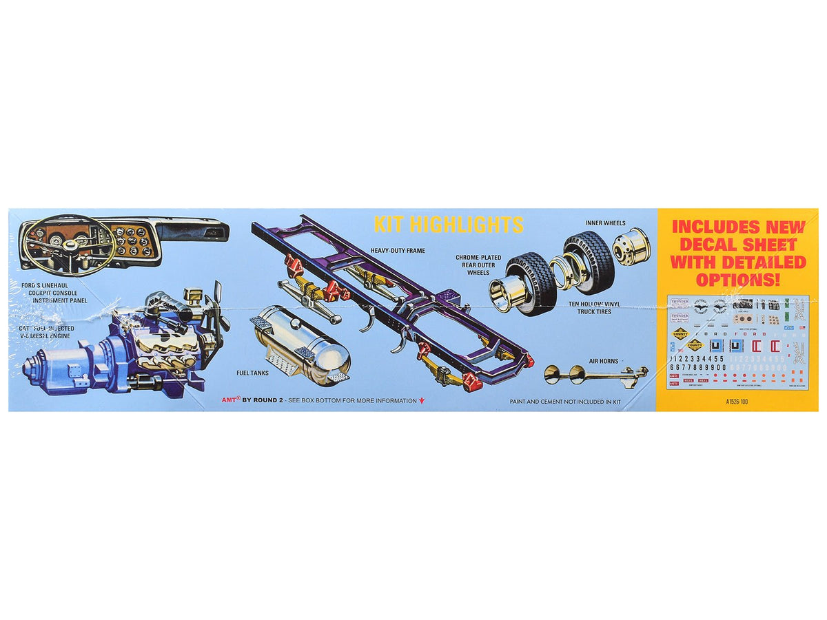 AMT Ford LNT-8000 Louisville Dump Truck 1:25 Scale Model Kit - Skill Level 3-AMT-ModelCars.com