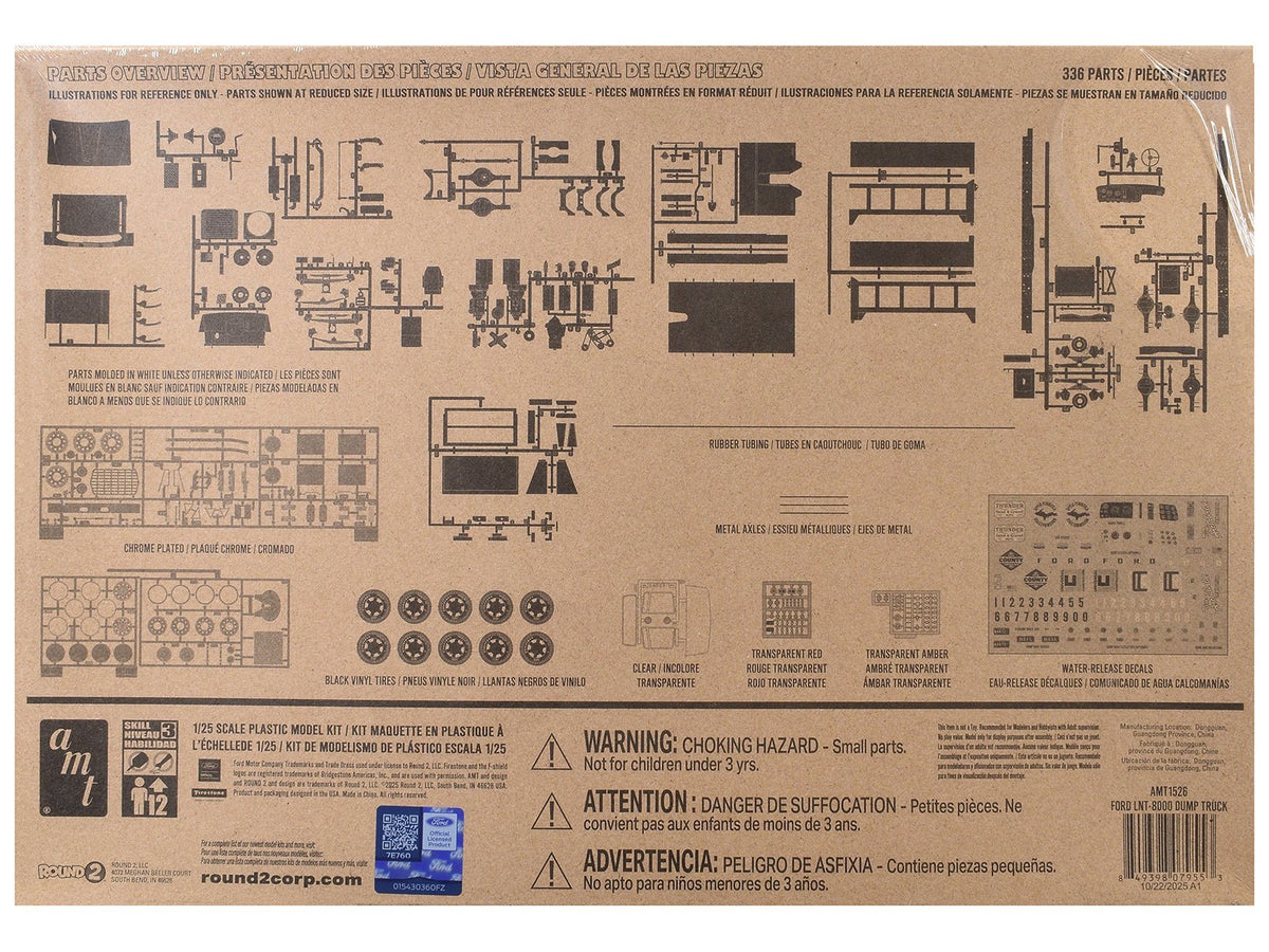 AMT Ford LNT-8000 Louisville Dump Truck 1:25 Scale Model Kit - Skill Level 3-AMT-ModelCars.com
