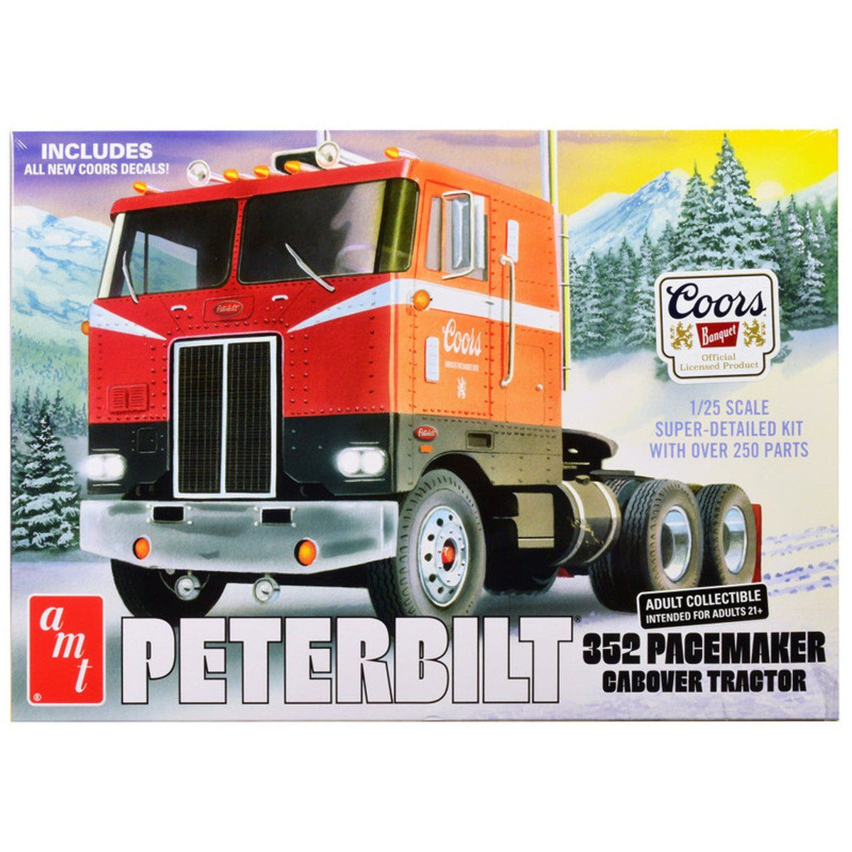AMT Peterbilt 352 Pacemaker Coe Coors Beer 1/25 Scale Model Kit - AMT - ModelCars.com