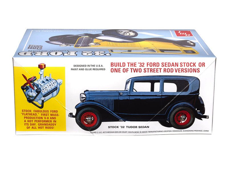 AMT Skill 2 Model Kit 1932 Ford Tudor Sedan "Street Rods" Series 1/25 Scale Model-AMT-ModelCars.com