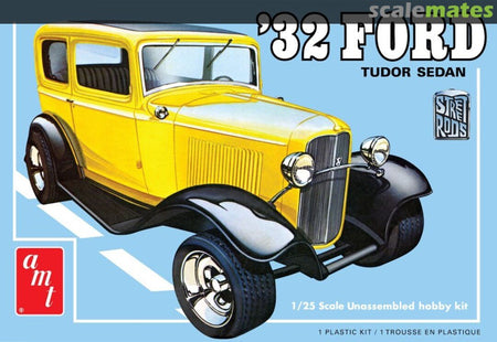 AMT Skill 2 Model Kit 1932 Ford Tudor Sedan "Street Rods" Series 1/25 Scale Model-AMT-ModelCars.com
