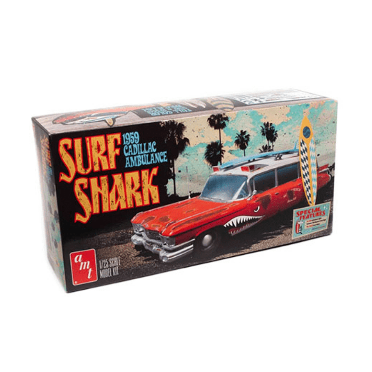 AMT Surf Shark 1959 Cadillac Ambulance 1/25 Scale Model Kit - AMT - ModelCars.com