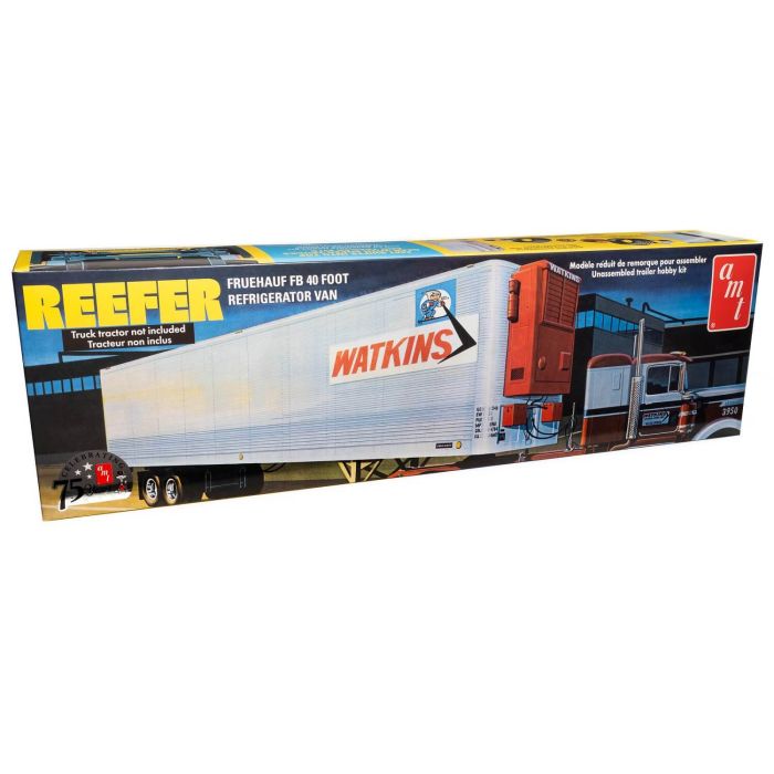 AMT 1/25 Fruehauf 40' Reefer Trailer Watkins Plastic Model Kit