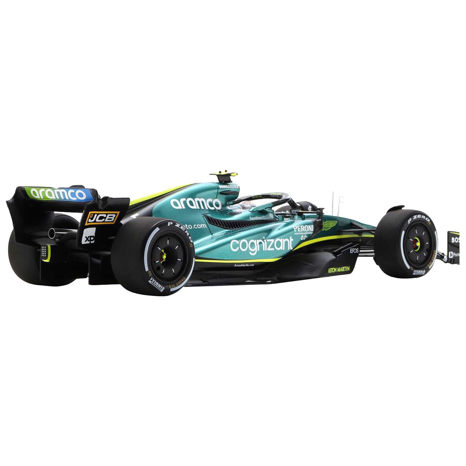 Aston Martin AMR22 5 Sebastian Vettel "Aramco - Cognizant" Formula One F1 "Abu Dhabi GP" (2022) with Acrylic Display Case 1/18 Model Car by Spark - Spark - ModelCars.com