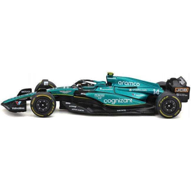 Aston Martin AMR23 #14 Fernando Alonso "Cognizant Aramco F1 Team" Formula One F1 World Championship (2023) "Race" Series 1/43 Diecast Model Car by Bburago-Bburago-ModelCars.com