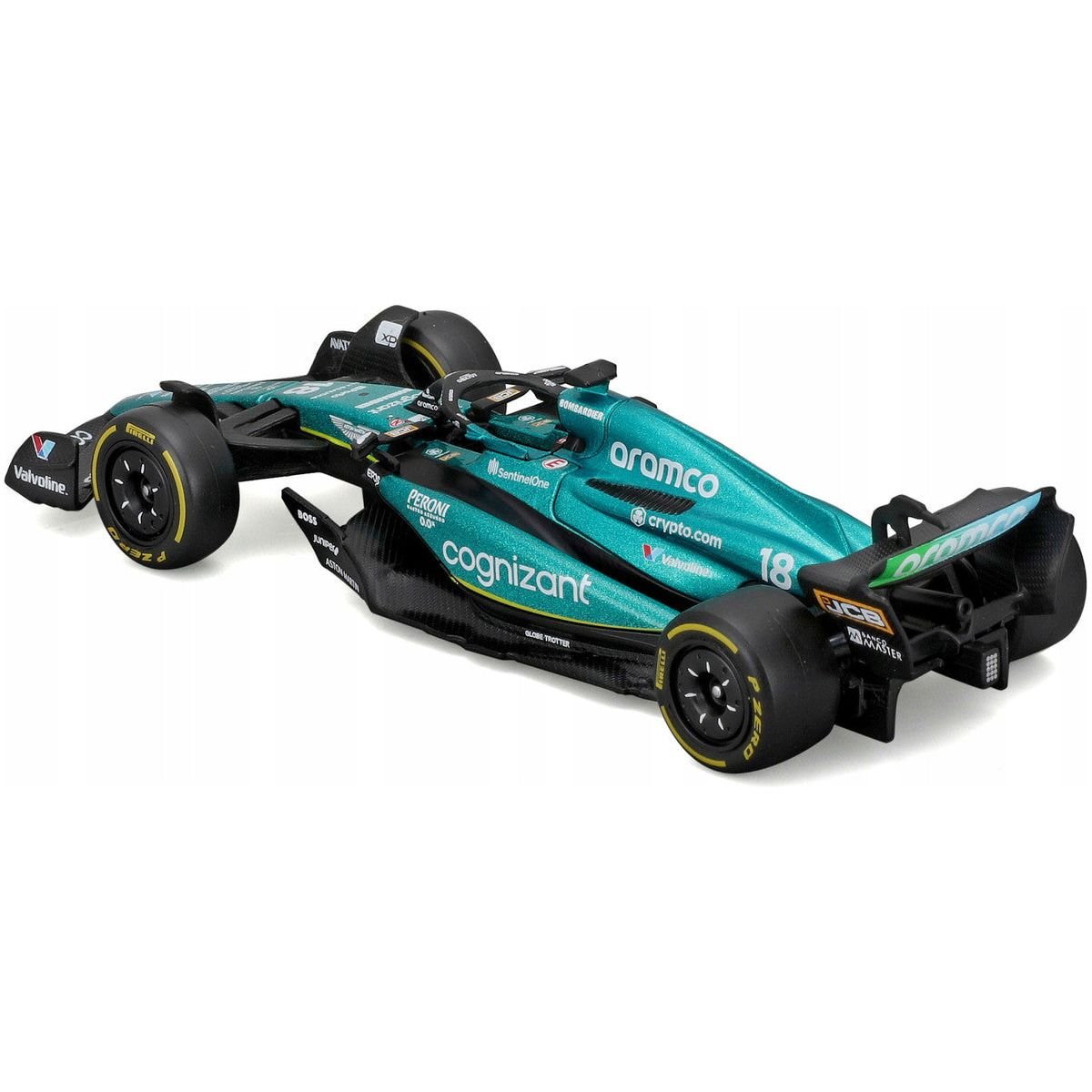 Aston Martin AMR23 18 Lance Stroll "Cognizant Aramco F1 Team" Formula One F1 World Championship (2023) "Race" Series 1/43 Diecast Model Car by Bburago - Bburago - ModelCars.com