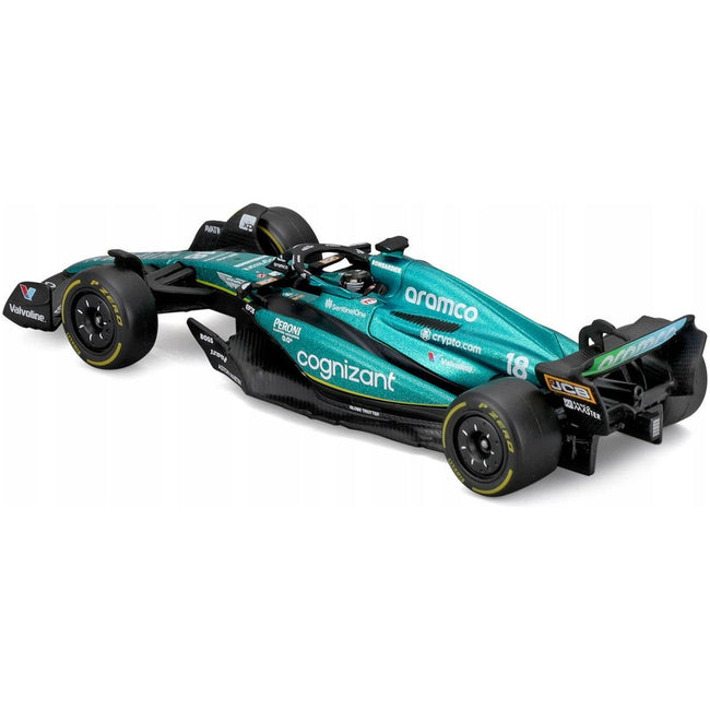 Aston Martin AMR23 18 Lance Stroll "Cognizant Aramco F1 Team" Formula One F1 World Championship (2023) with Display Case "Race" Series 1/43 Diecast Model Car by Bburago - Bburago - ModelCars.com