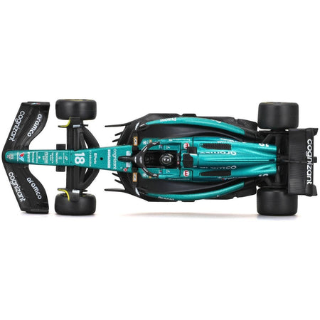 Aston Martin AMR23 18 Lance Stroll "Cognizant Aramco F1 Team" Formula One F1 World Championship (2023) with Display Case "Race" Series 1/43 Diecast Model Car by Bburago - Bburago - ModelCars.com