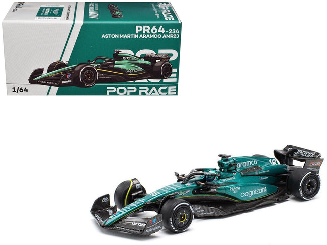 Aston Martin AMR23 18 Lance Stroll "Formula One F1 World Championship" (2023) 1/64 Diecast Model Car by Pop Race-Pop Race-ModelCars.com