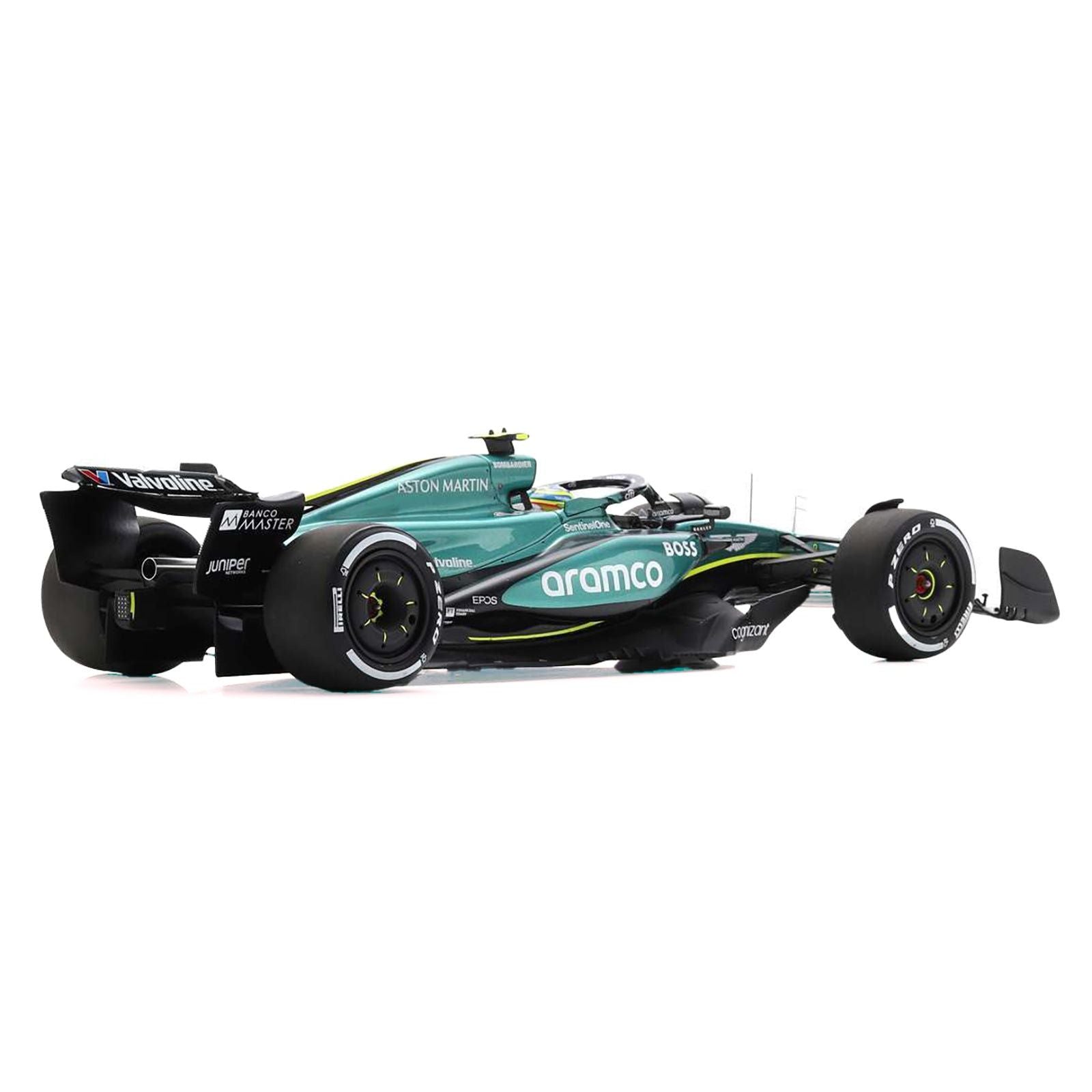 Aston Martin AMR24 14 Fernando Alonso "Aramco" Formula One F1 "Saudi Arabian GP" (2024) with Acrylic Display Case 1/18 Model Car by Spark - Spark - ModelCars.com