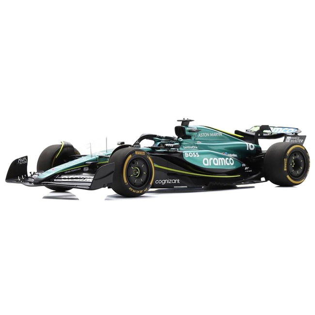Aston Martin AMR24 #18 Lance Stroll "Aramco" Formula One F1 "Saudi Arabian GP" (2024) with Acrylic Display Case 1/18 Model Car by Spark-Spark-ModelCars.com