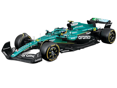 Aston Martin AMR25 14 Fernando Alonso "Aramco" Formula One F1 "World Championship" (2025) 1/24 Diecast Model Car by Bburago-Bburago-ModelCars.com