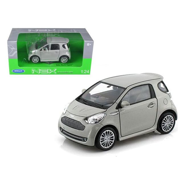 Aston Martin Cygnet Silver 1/24 Diecast Model Car by Welly - Welly - ModelCars.com
