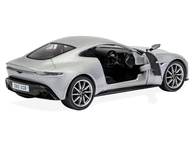 Aston Martin DB10 RHD (Right Hand Drive) Silver Metallic James Bond 007 "Spectre" (2015) Movie Diecast Model Car by Corgi-Corgi-ModelCars.com