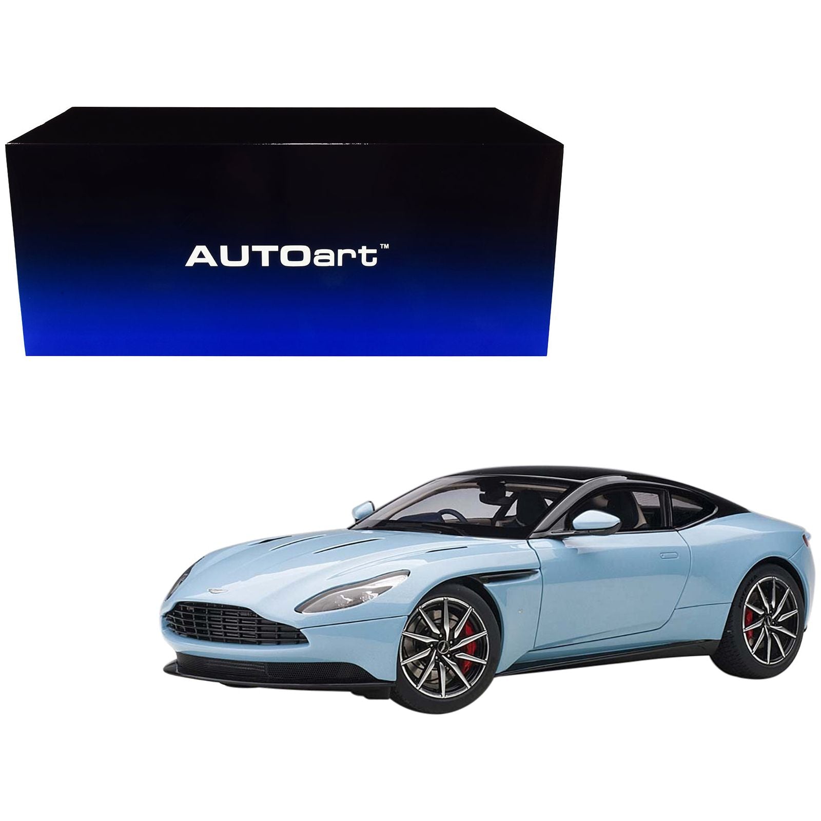 Aston Martin DB11 Q Frosted Glas Blue with Black Top 1/18 Model Car by Autoart - Autoart - ModelCars.com