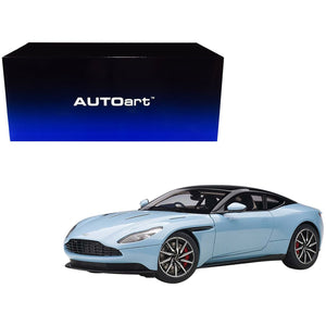 Aston Martin DB11 Q Frosted Glas Blue with Black Top 1/18 Model Car by Autoart