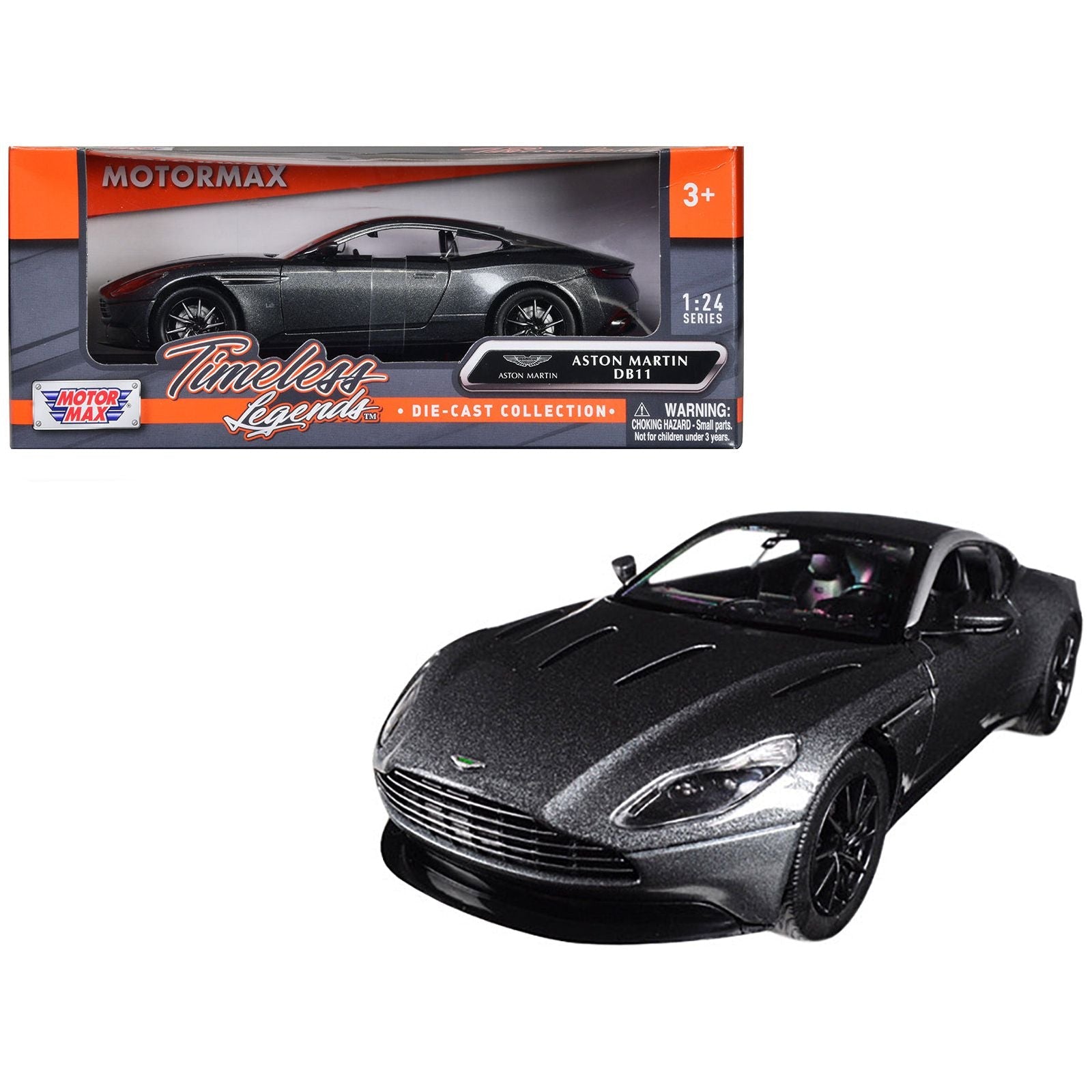 Aston Martin DB11 Silver 1/24 Diecast Model Car by Motormax - Motormax - ModelCars.com